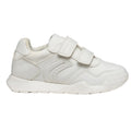 White - Side - Geox Boys Rann-E School Shoes