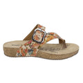 Beige-Multicoloured - Side - Josef Seibel Womens-Ladies Tonga 77 Leather Sandals