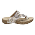 Cream-Multicoloured - Side - Josef Seibel Womens-Ladies Tonga 77 Leather Sandals