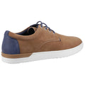 Tan - Back - Hush Puppies Mens Joey Suede Lace Up Trainers