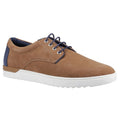 Tan - Front - Hush Puppies Mens Joey Suede Lace Up Trainers