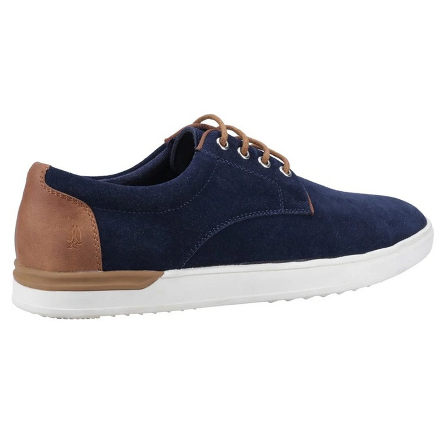 Navy - Back - Hush Puppies Mens Joey Suede Lace Up Trainers