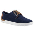 Navy - Front - Hush Puppies Mens Joey Suede Lace Up Trainers