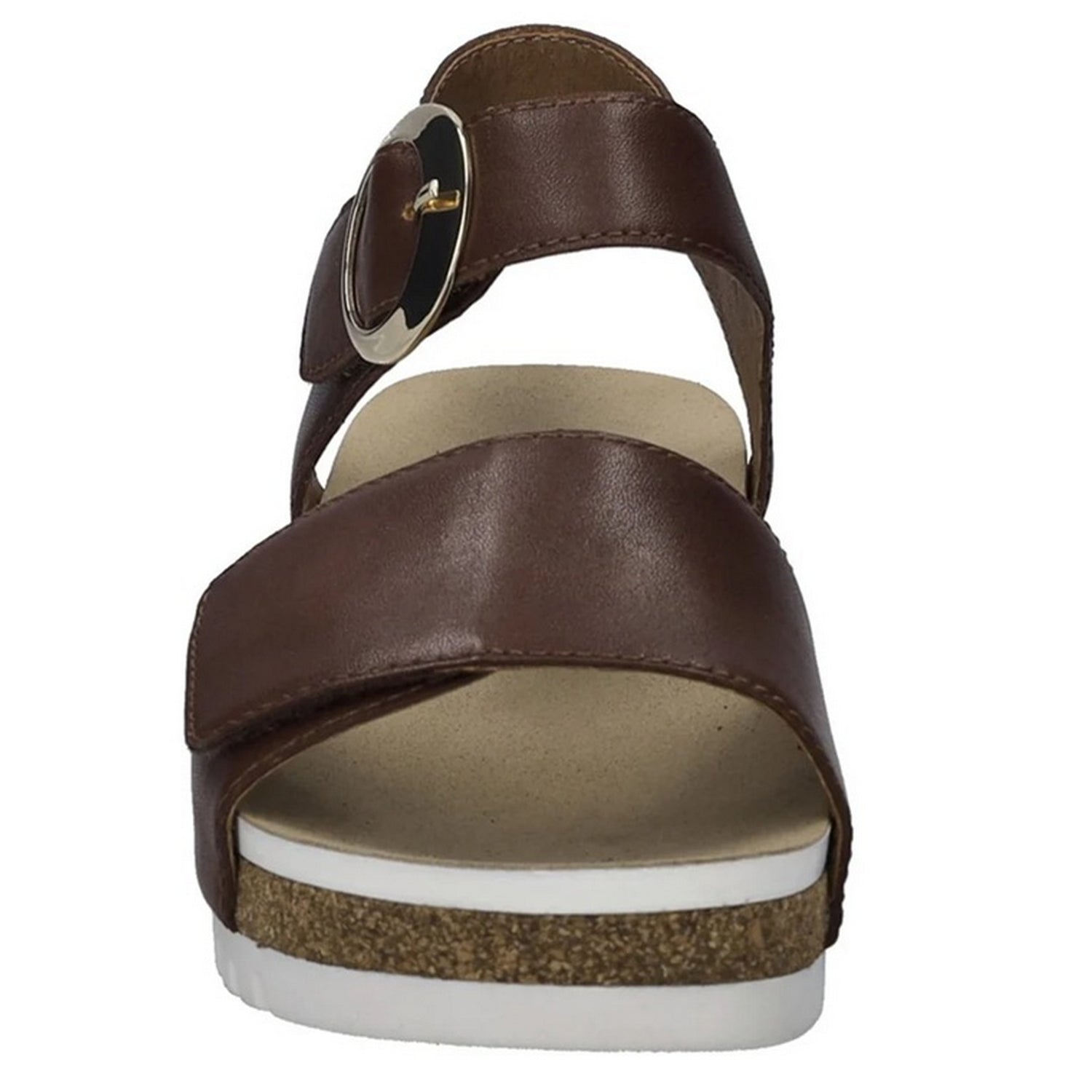 Brown Cognac - Pack Shot - Josef Seibel Womens-Ladies Quinn 16 Leather Sandals