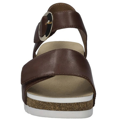 Brown Cognac - Pack Shot - Josef Seibel Womens-Ladies Quinn 16 Leather Sandals