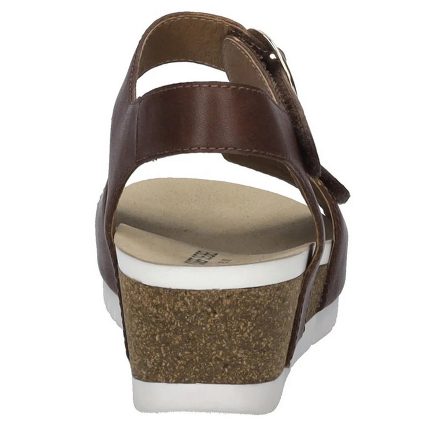 Brown Cognac - Back - Josef Seibel Womens-Ladies Quinn 16 Leather Sandals
