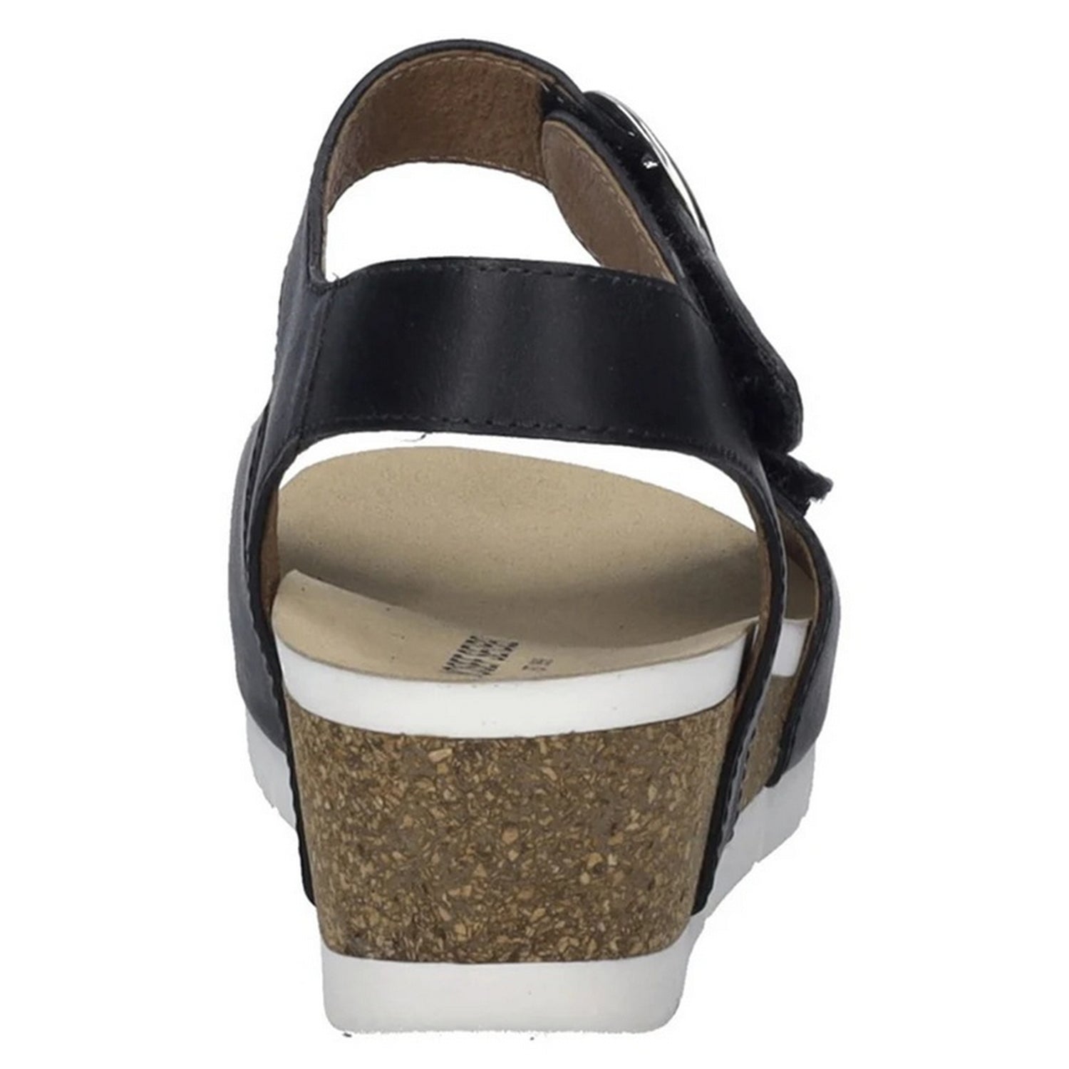 Black - Back - Josef Seibel Womens-Ladies Quinn 16 Leather Sandals