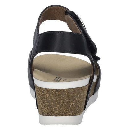 Black - Back - Josef Seibel Womens-Ladies Quinn 16 Leather Sandals