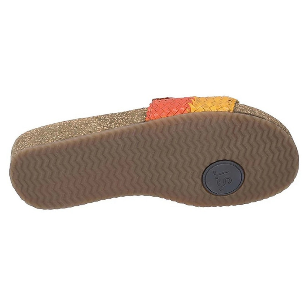 Yellow-Orange - Lifestyle - Josef Seibel Womens-Ladies Tonga 69 Leather Slip-on Mule Sandals