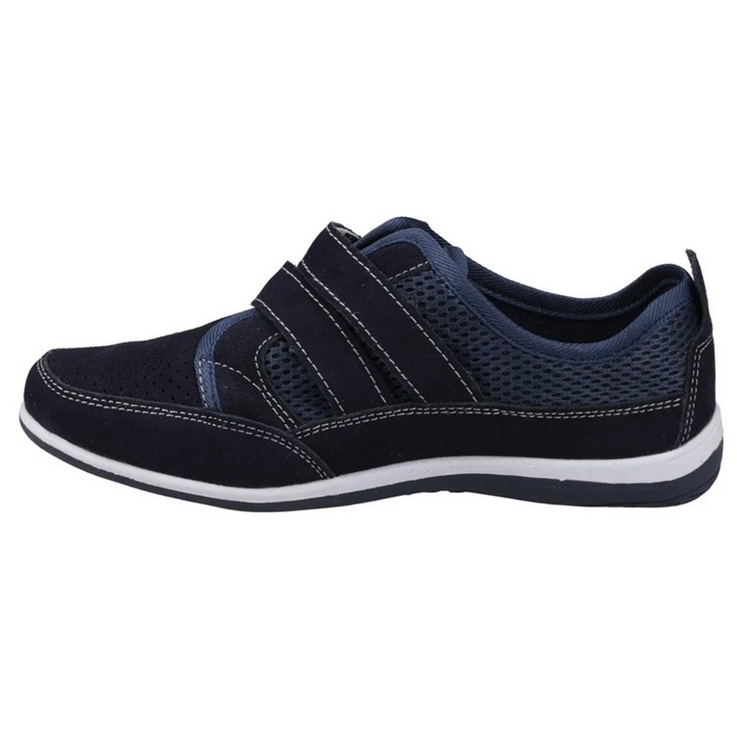 Navy - Lifestyle - Fleet & Foster Womens-Ladies Pamela Leather Trainers