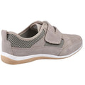 Taupe - Back - Fleet & Foster Womens-Ladies Pamela Leather Trainers