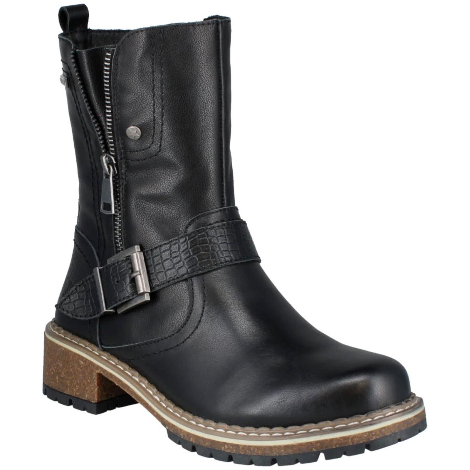 Black - Front - Josef Seibel Womens-Ladies Waylynn 16 Leather Calf Boots