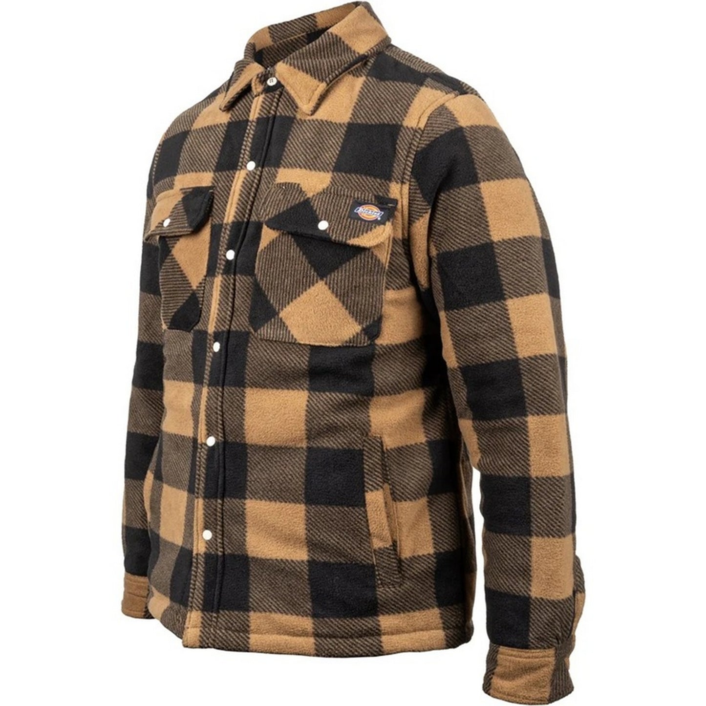 Khaki-Black - Side - Dickies Workwear Mens Portland Shirt