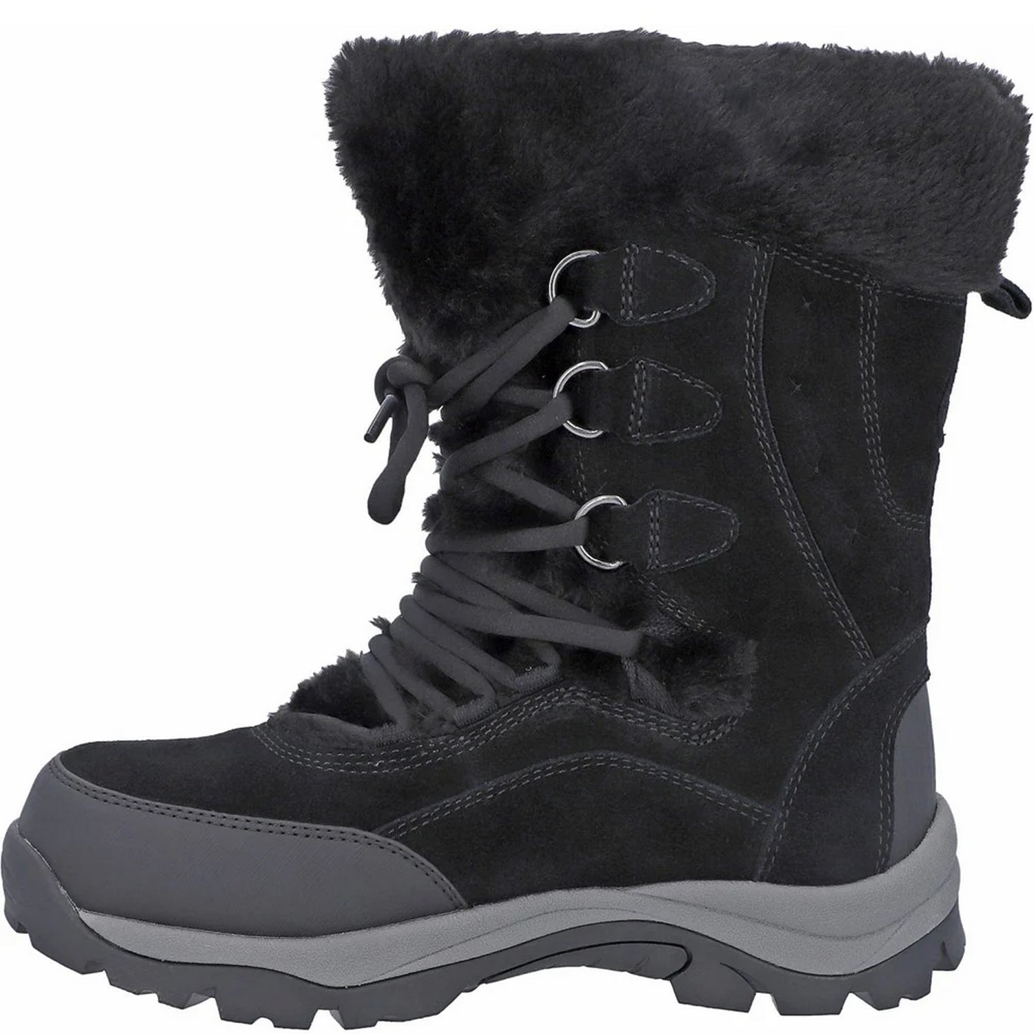 Black - Lifestyle - Hi-Tec Womens-Ladies Mortiz 200 Leather Hiking Boots