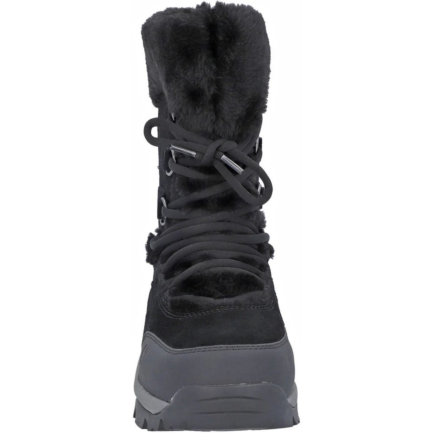 Black - Pack Shot - Hi-Tec Womens-Ladies Mortiz 200 Leather Hiking Boots