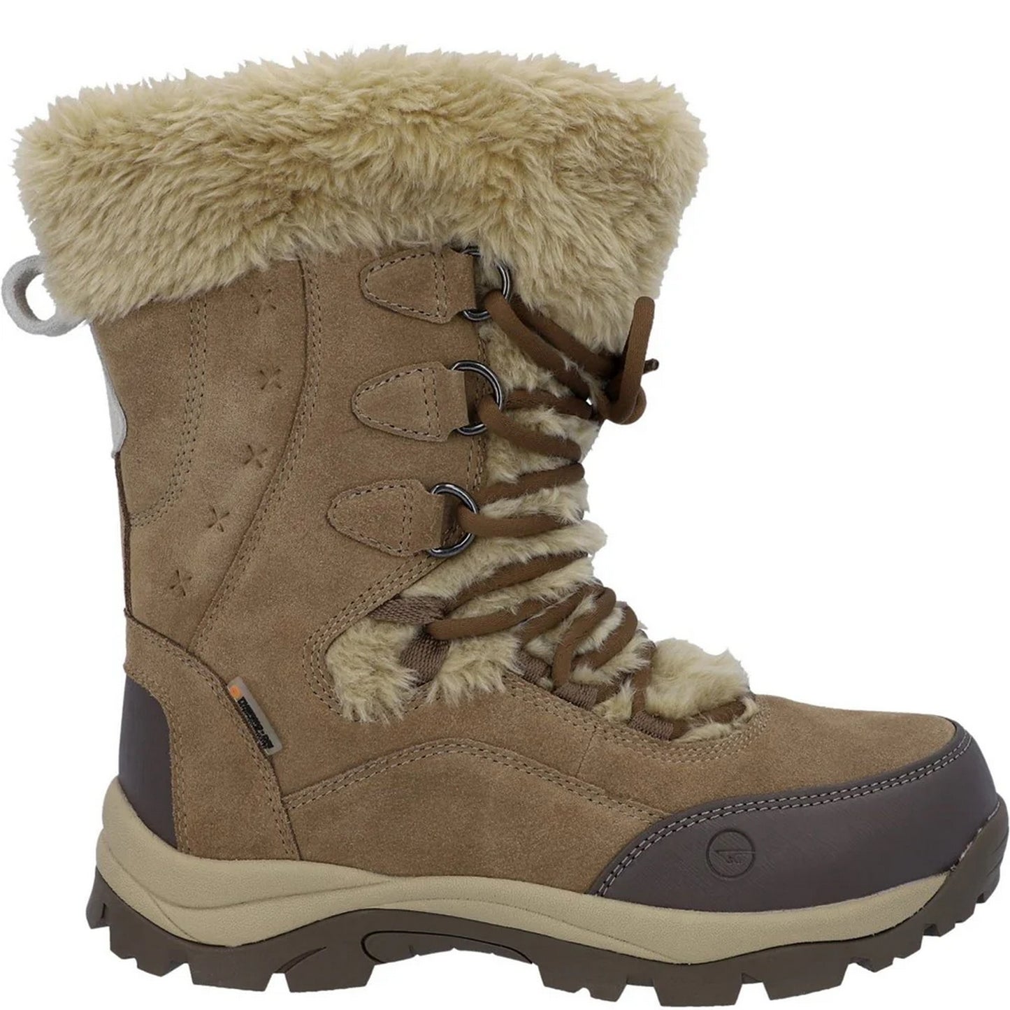 Light Brown - Side - Hi-Tec Womens-Ladies Mortiz 200 Leather Hiking Boots
