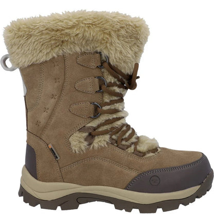 Light Brown - Side - Hi-Tec Womens-Ladies Mortiz 200 Leather Hiking Boots