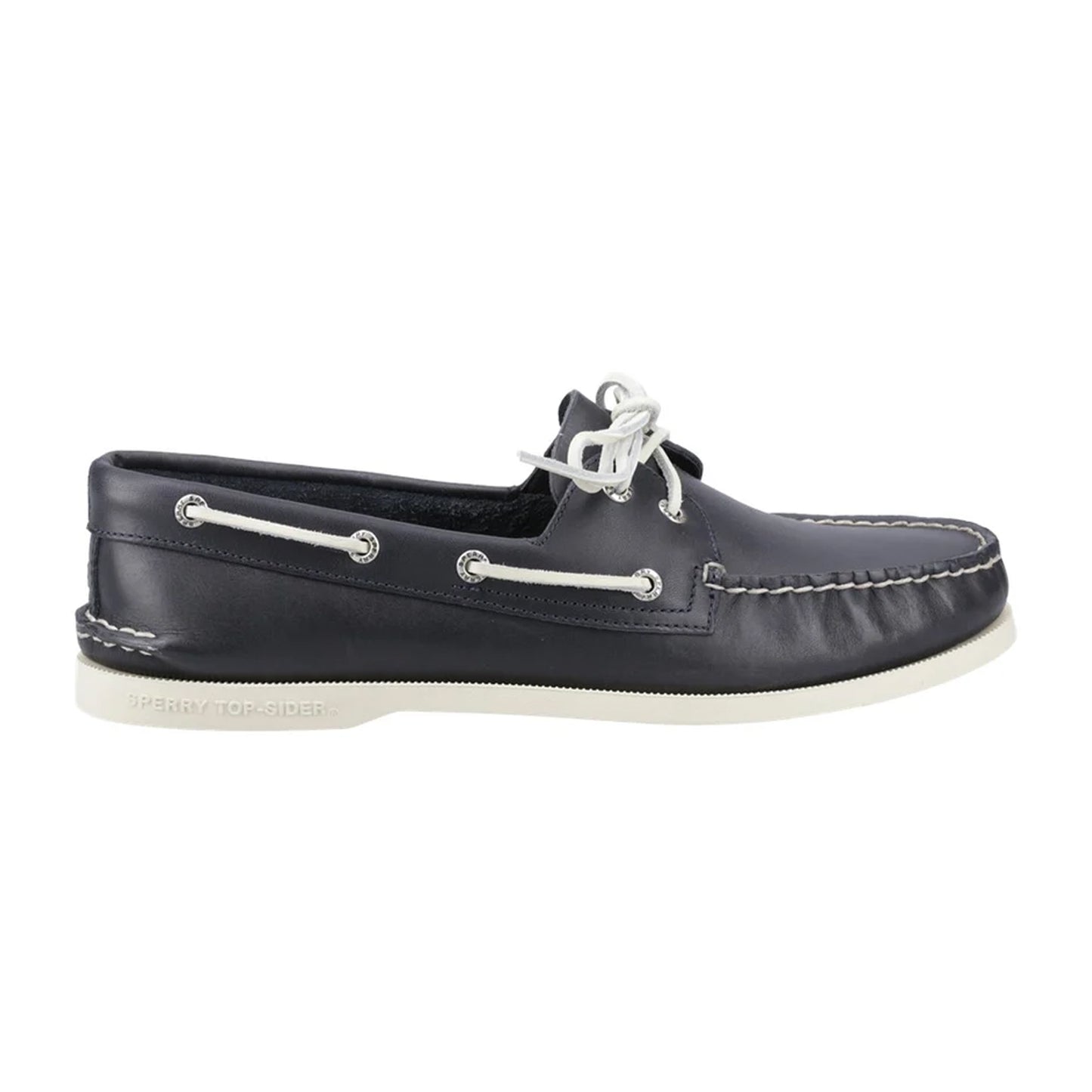 Navy - Lifestyle - Sperry Mens Authentic Full Grain Leather 2 Eyelet Boat Shoes