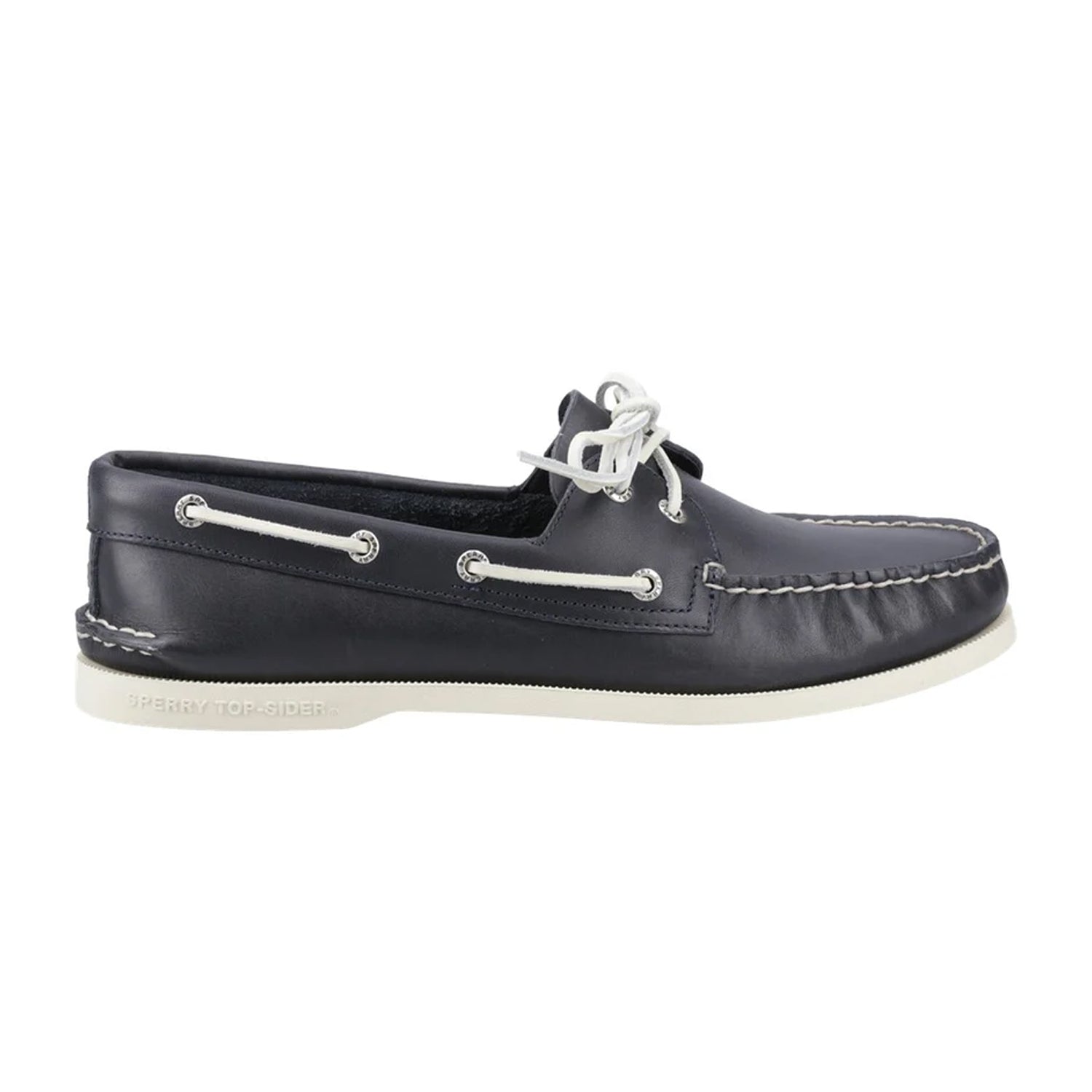 Navy - Lifestyle - Sperry Mens Authentic Full Grain Leather 2 Eyelet Boat Shoes