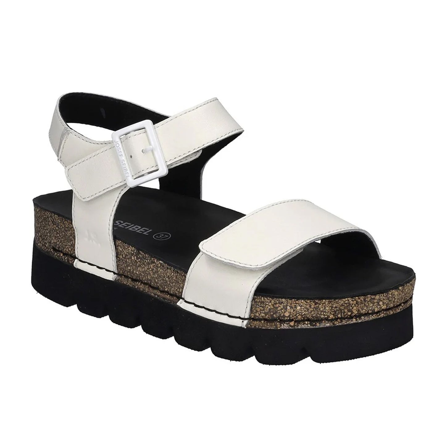 White - Front - Josef Seibel Womens-Ladies Alice 03 Leather Sandals