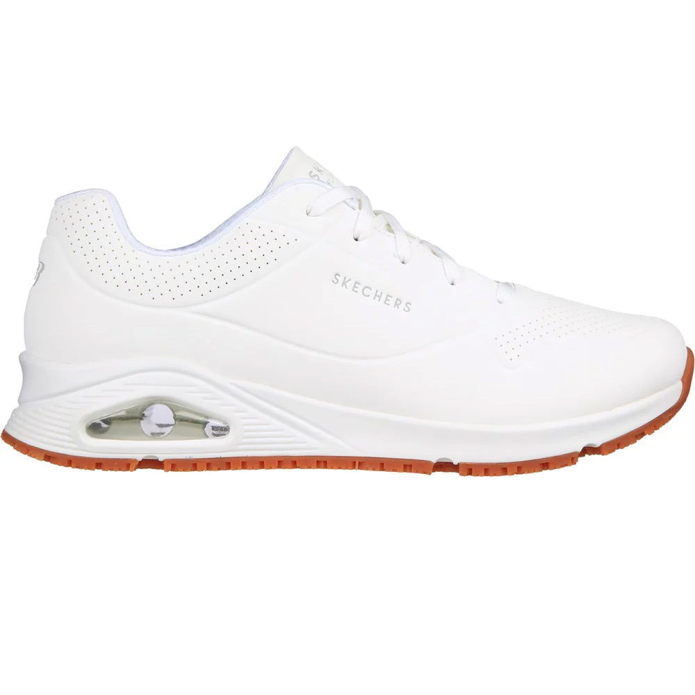 White - Back - Skechers Mens Uno Sr - Sutal Safety Trainers