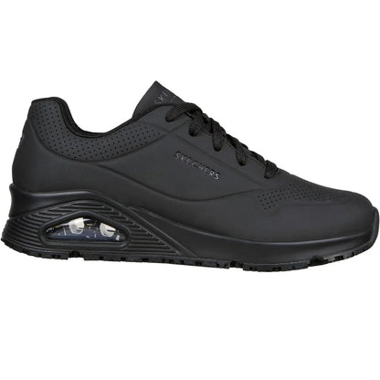 Black - Side - Skechers Mens Uno Sr - Sutal Safety Trainers