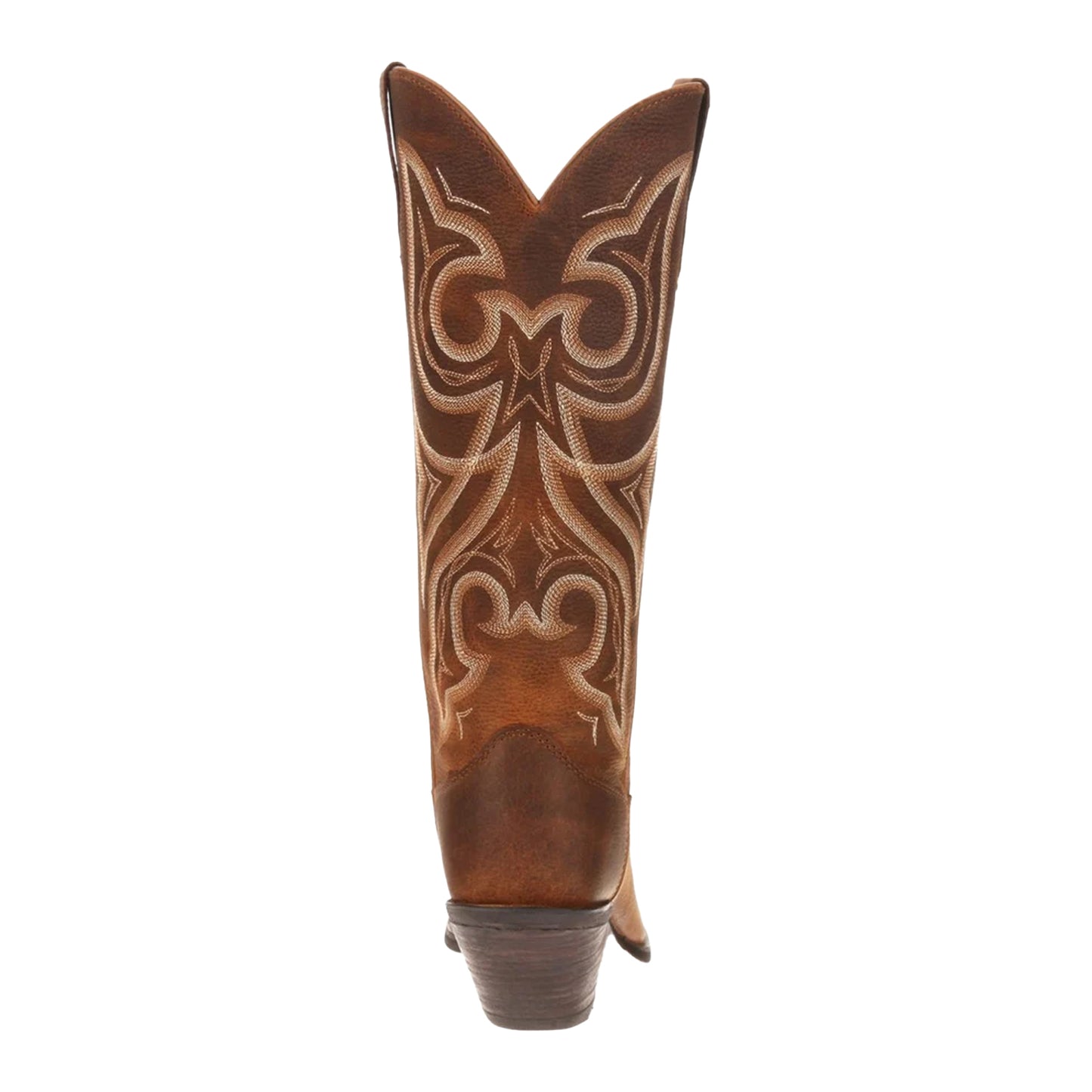 Distressed Cognac - Back - Durango Womens-Ladies Crush Full Grain Leather Cowboy Boots
