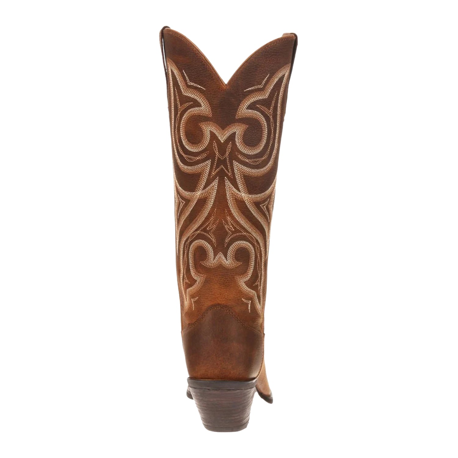 Distressed Cognac - Back - Durango Womens-Ladies Crush Full Grain Leather Cowboy Boots