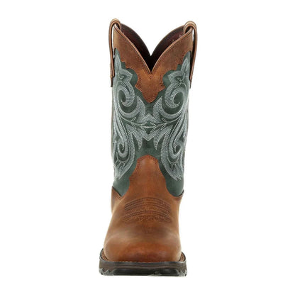 Brown-Evergreen - Pack Shot - Durango Womens-Ladies Lady Rebel Pro Full Grain Leather Cowboy Boots