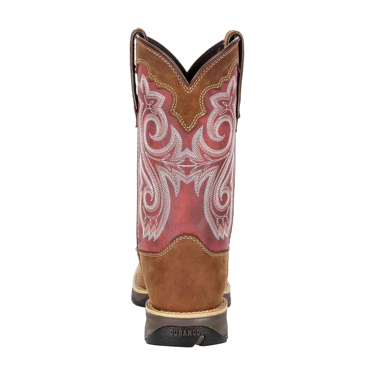 Briar Brown-Rusty Red - Back - Durango Womens-Ladies Lady Rebel Pro Full Grain Leather Cowboy Boots
