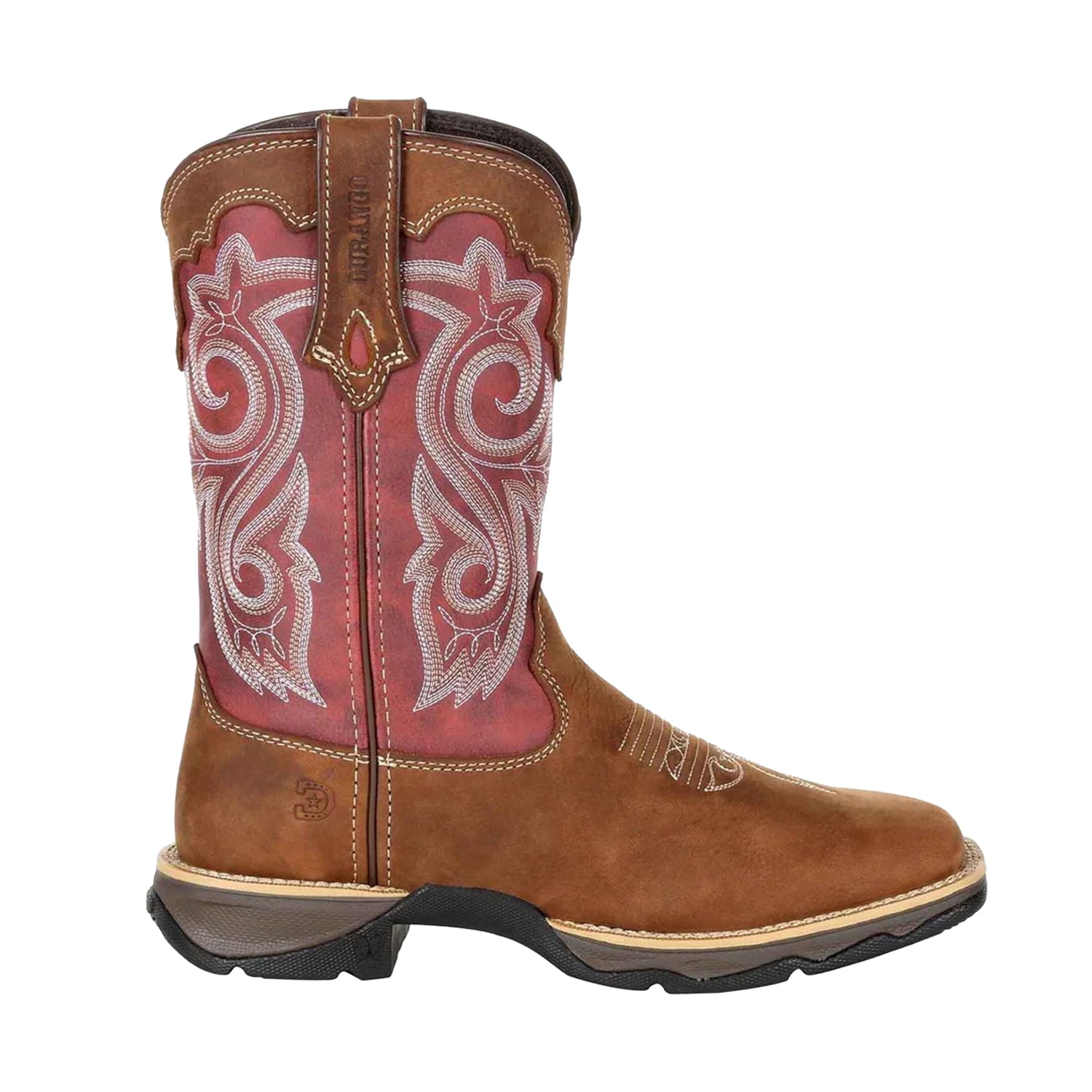 Briar Brown-Rusty Red - Lifestyle - Durango Womens-Ladies Lady Rebel Pro Full Grain Leather Cowboy Boots
