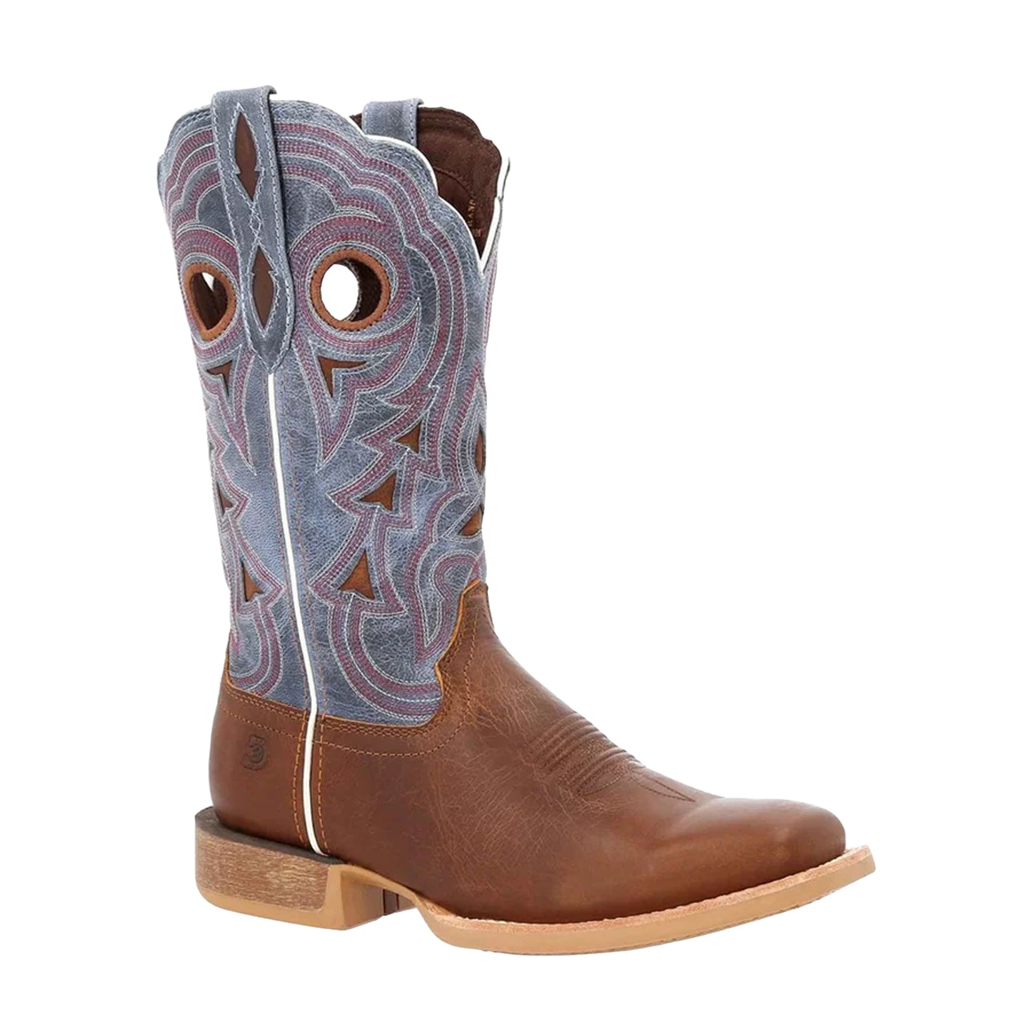 Golden Brown-Periwinkle - Front - Durango Womens-Ladies Lady Rebel Pro Cowboy Boots
