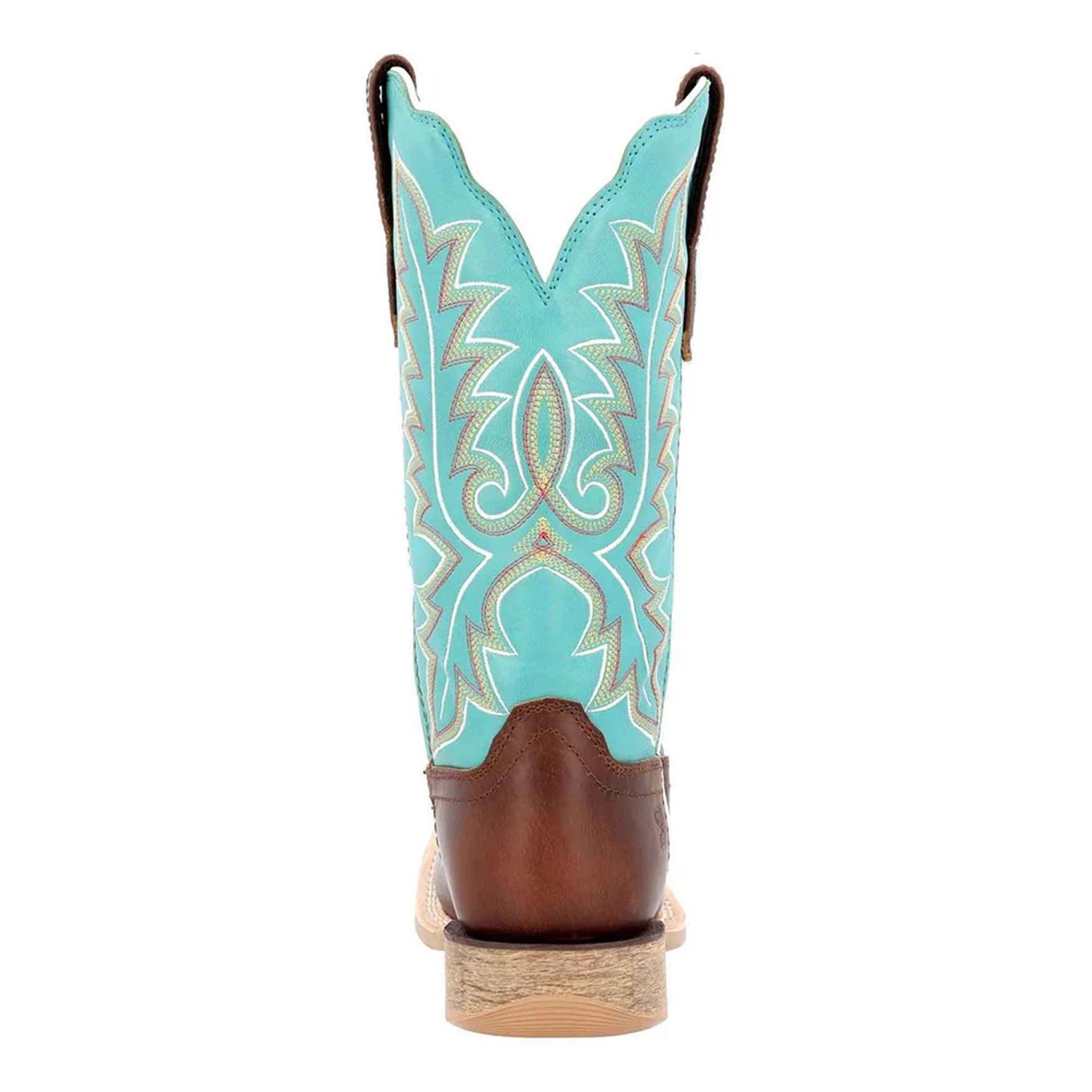 Bay Brown-Arctic Blue - Back - Durango Womens-Ladies Lady Rebel Pro Full Grain Leather Western Boots