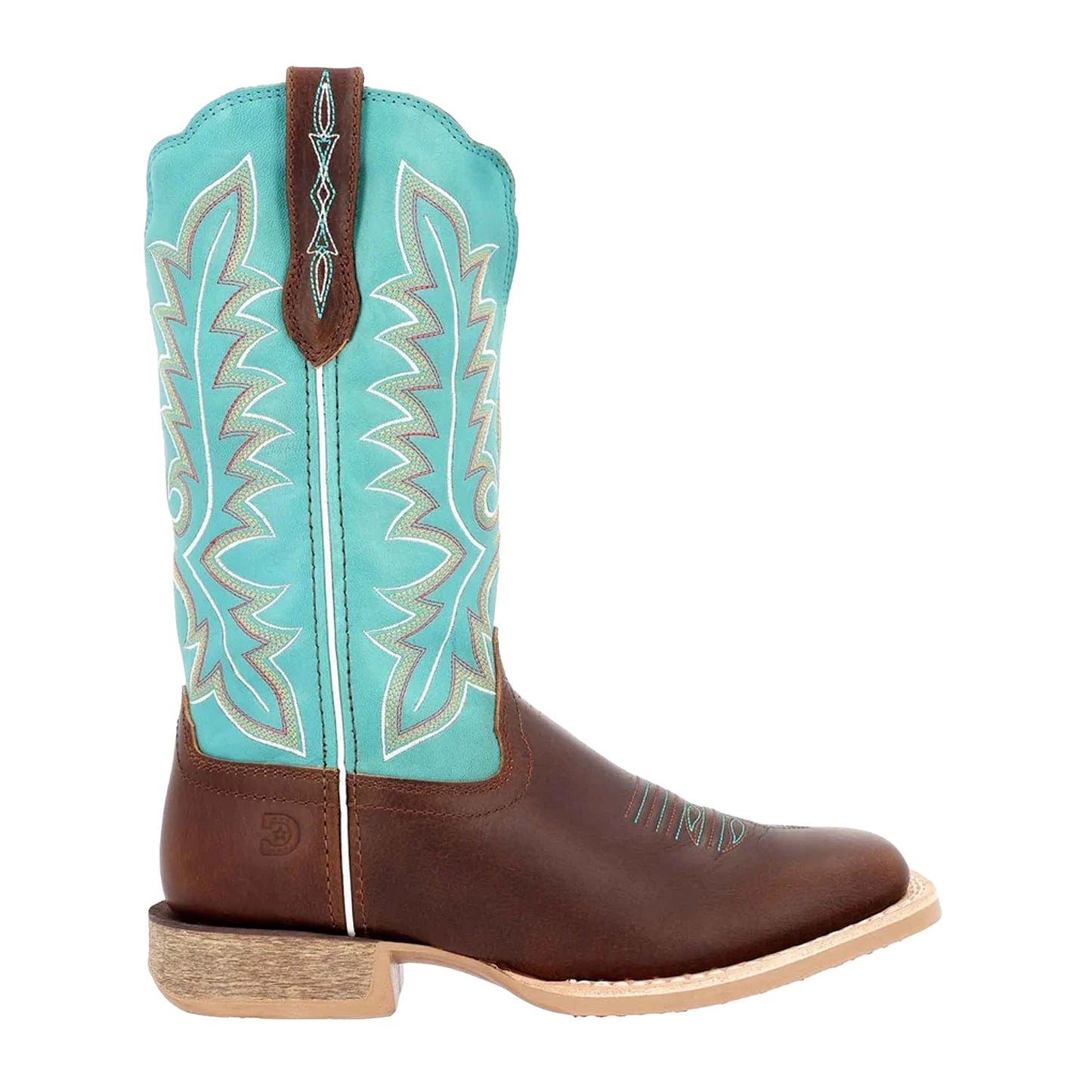 Bay Brown-Arctic Blue - Lifestyle - Durango Womens-Ladies Lady Rebel Pro Full Grain Leather Western Boots
