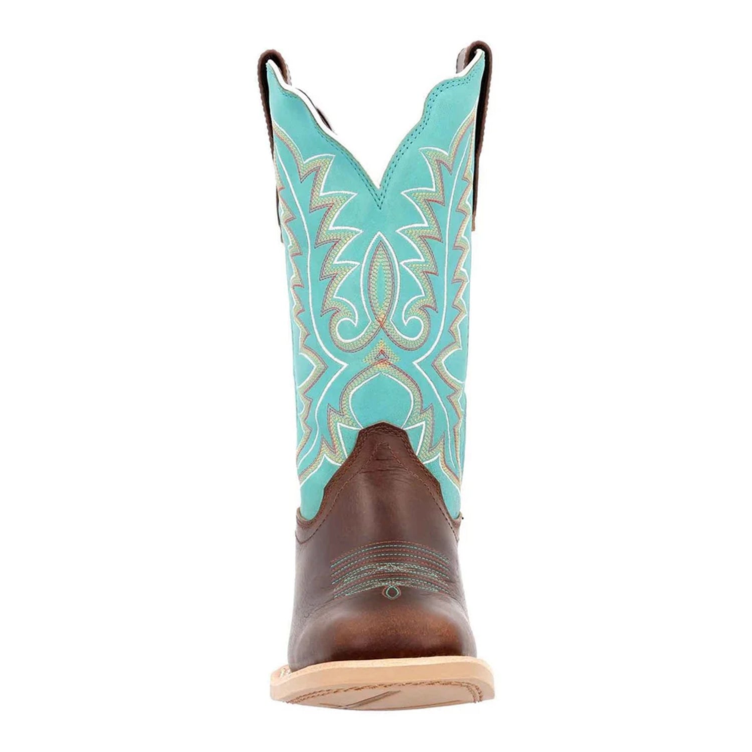 Bay Brown-Arctic Blue - Pack Shot - Durango Womens-Ladies Lady Rebel Pro Full Grain Leather Western Boots