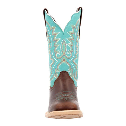 Bay Brown-Arctic Blue - Pack Shot - Durango Womens-Ladies Lady Rebel Pro Full Grain Leather Western Boots