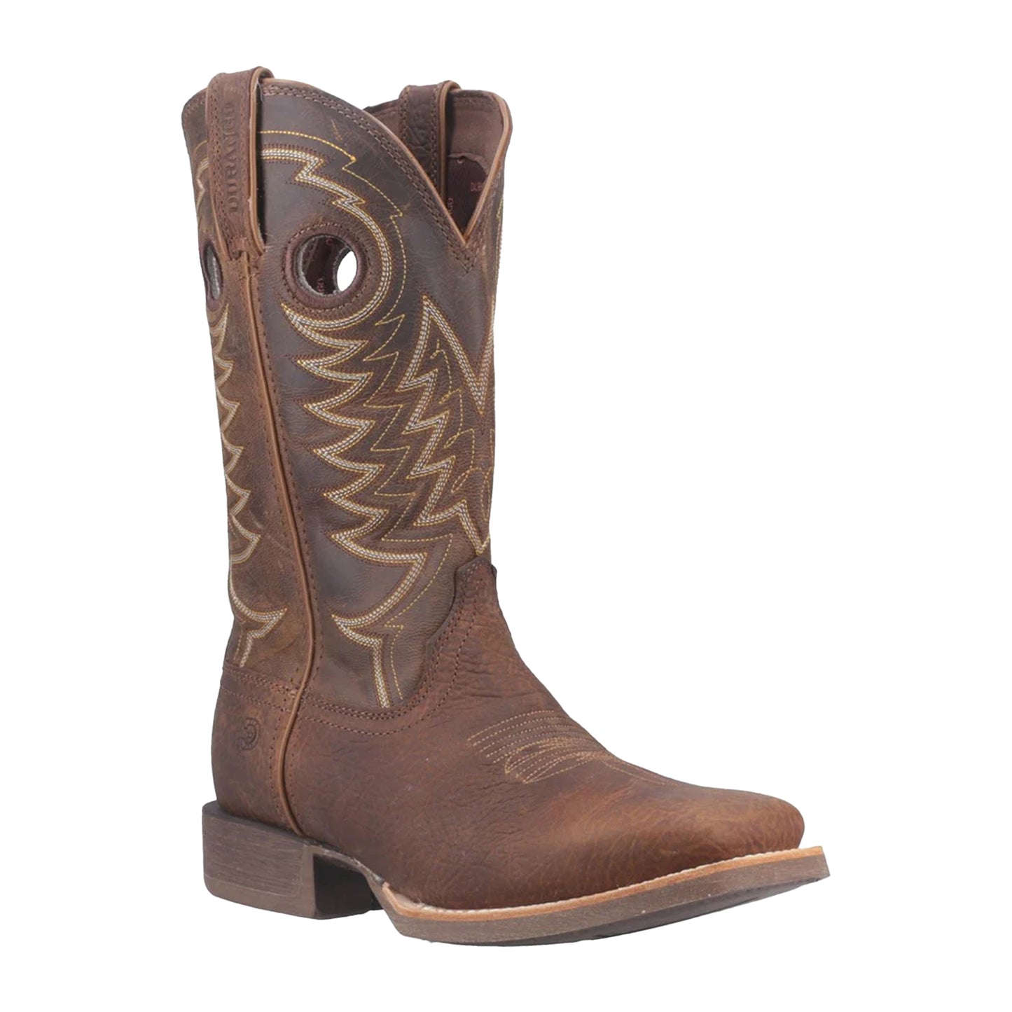 Brown - Front - Durango Mens Rebel Full Grain Leather Cowboy Boots