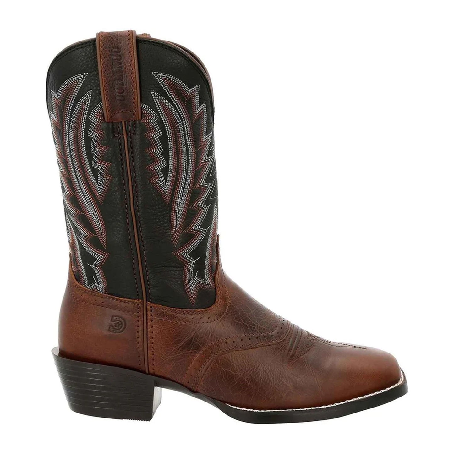 Dark Chestnut-Black Onyx - Lifestyle - Durango Mens Westward Full Grain Leather Cowboy Boots
