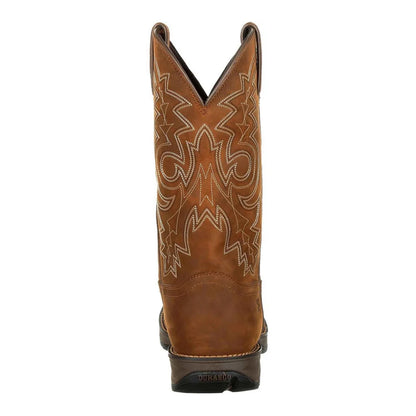 Coyote Brown - Back - Durango Mens Rebel Full Grain Leather Cowboy Boots