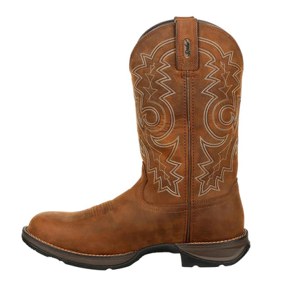 Coyote Brown - Side - Durango Mens Rebel Full Grain Leather Cowboy Boots