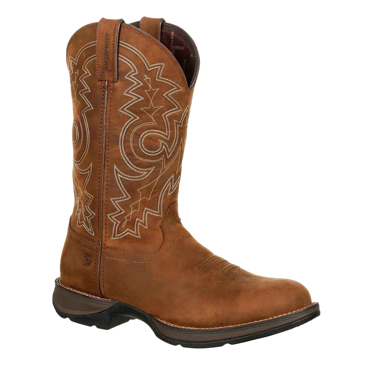 Coyote Brown - Front - Durango Mens Rebel Full Grain Leather Cowboy Boots