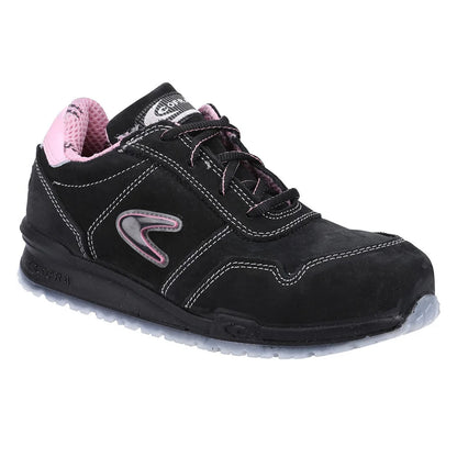 Black - Front - Cofra Womens-Ladies Alice S3 SRC Italian Leather Trainers