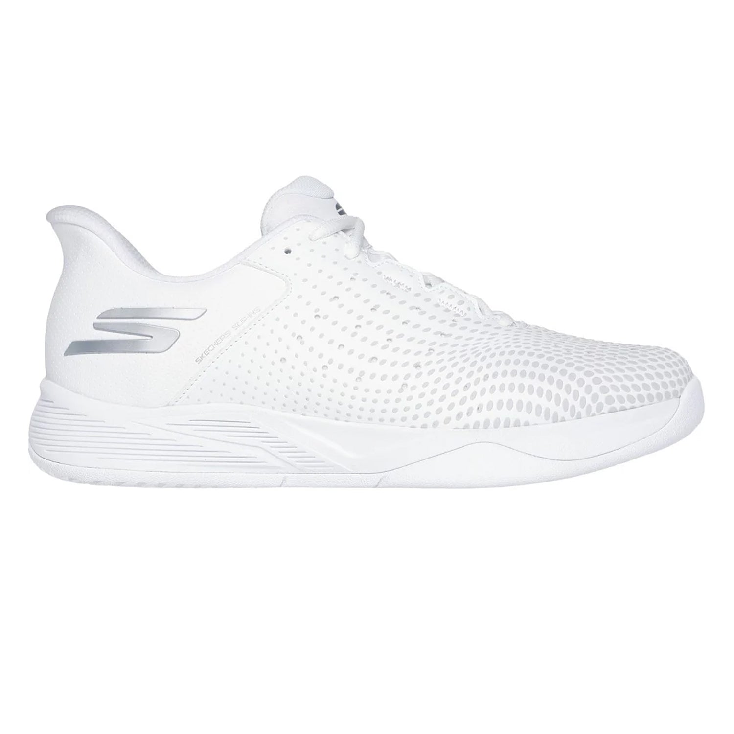 White - Side - Skechers Mens Viper Court Reload Relaxed Fit Trainers