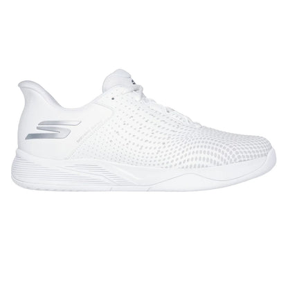 White - Side - Skechers Mens Viper Court Reload Relaxed Fit Trainers