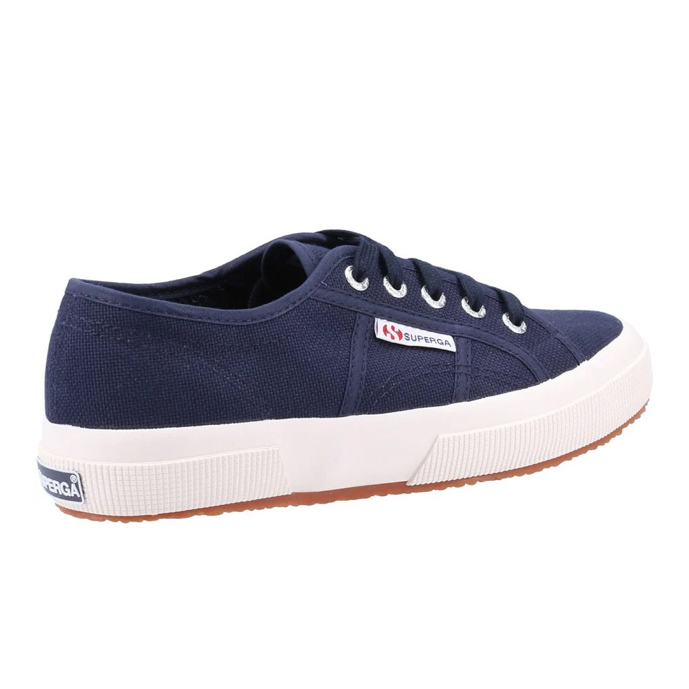 Navy-White - Back - Superga Womens-Ladies 2750 Cotu Classic Trainers