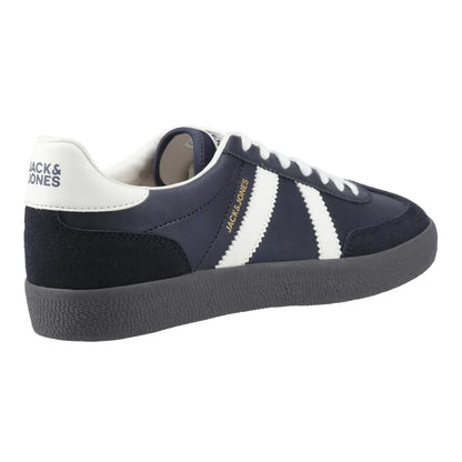 Navy-Marshmallow - Back - Jack And Jones Mens Mambo Special Trainers
