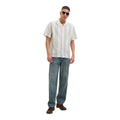 Travertine - Pack Shot - Jack And Jones Mens Stripe Revere Collar Shirt