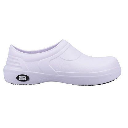 White - Side - Safety Jogger Unisex Adult Bestclog OB Safety Clog