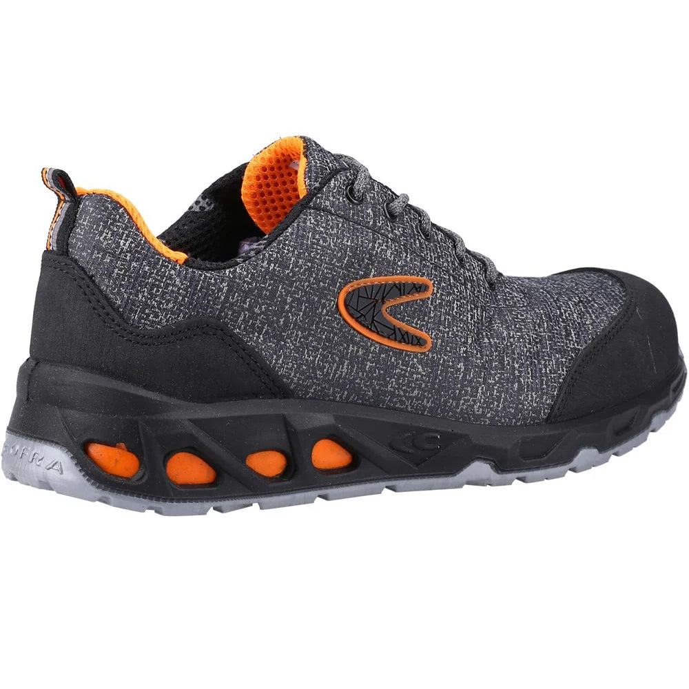 Grey-Orange - Back - Cofra Mens Reconverted Trainers