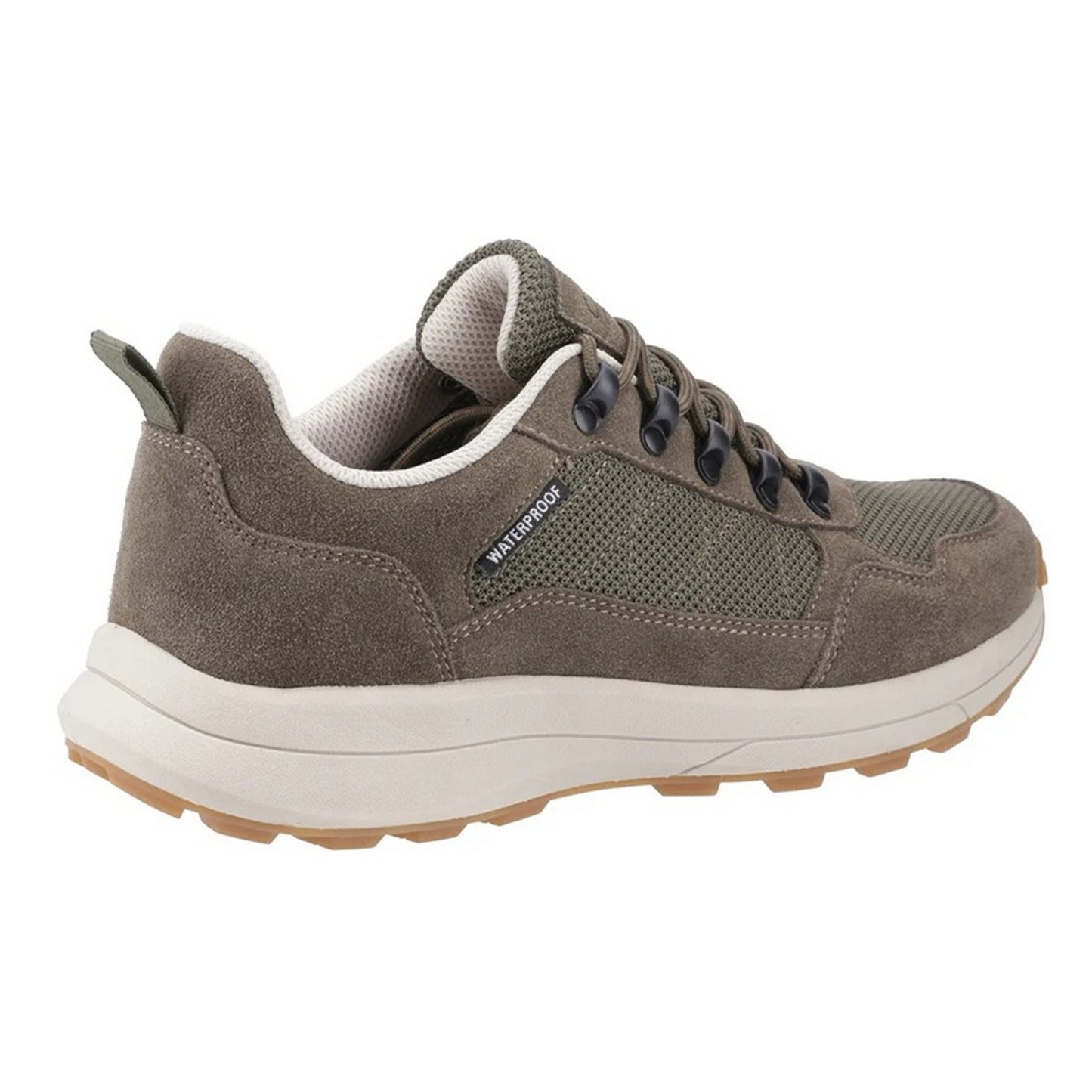 Khaki Green - Back - Cotswold Mens Elmfield Suede Trainers